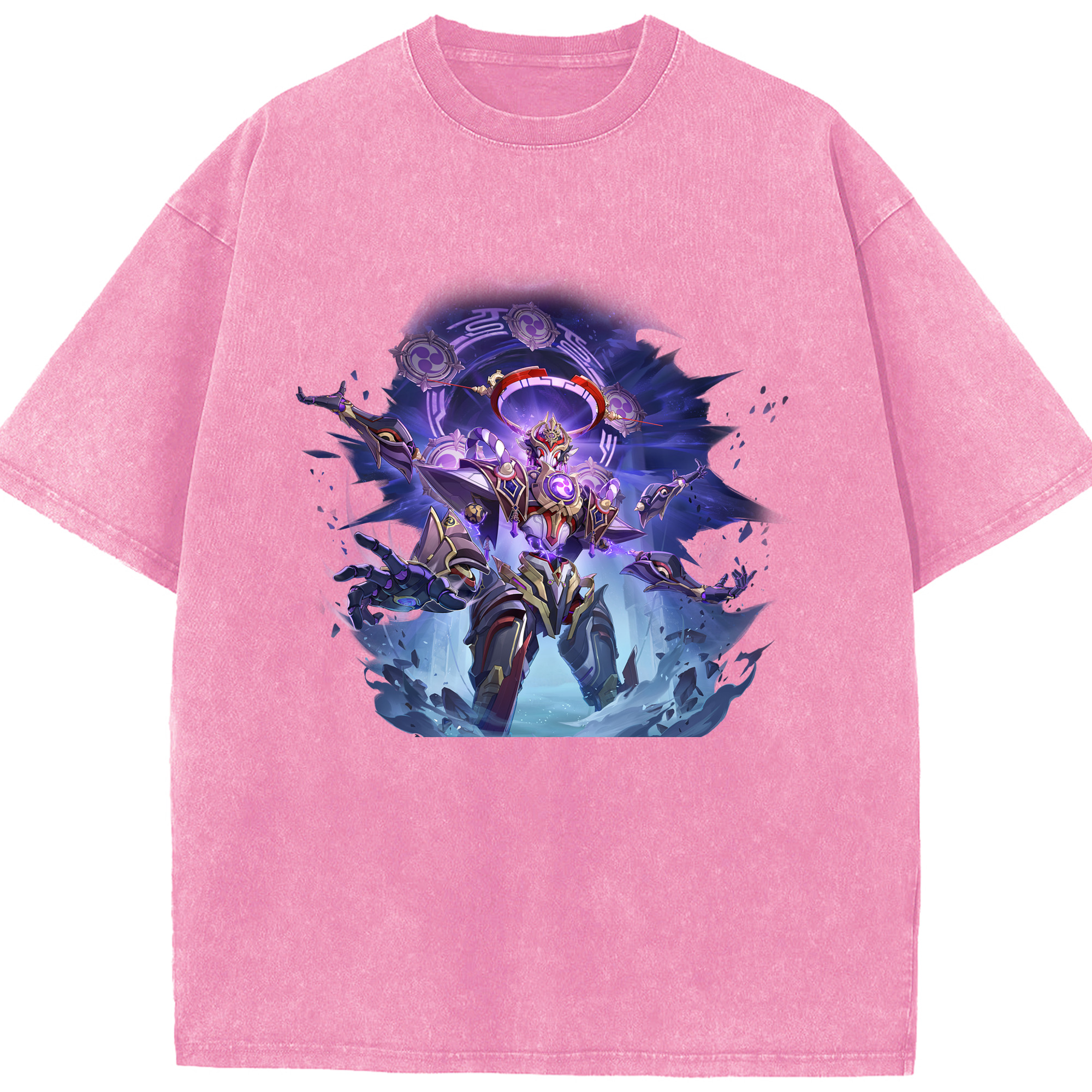 げんし神 さんペい genshin Sanpei 綿100% ヴィンテージ風 半袖Tシャツ（フロントプリント）
